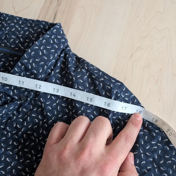 PATRICK ASSARAF Navy Patterned Shirt - Picture 5 of 13